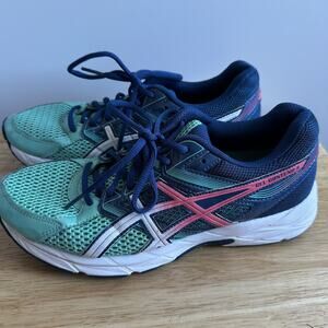 Asics Shoes Womens Size 8 Running Athletic Gel-Contend 3 T5F9Q Pink Teal Navy